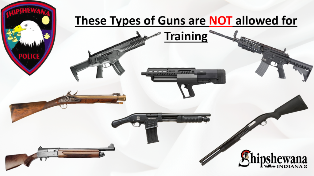 Firearms Training Signup Open to Residents living in 46565 Zip Code