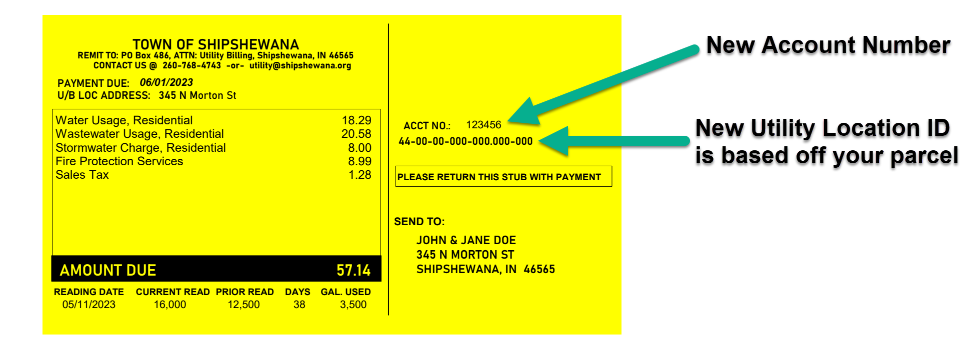Utility Billing  Pay Portal SignUp! TOWN OF SHIPSHEWANA